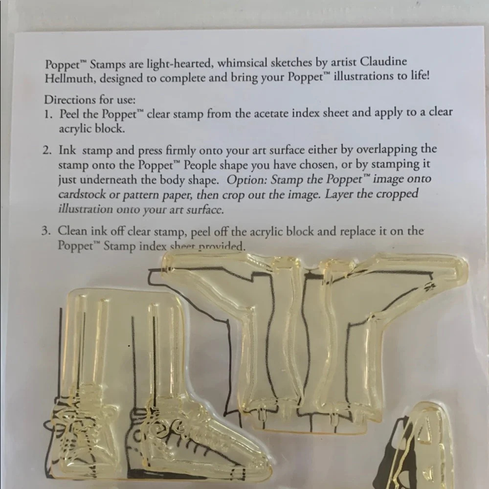 Poppet Collage Cling Stamps by Claudine Hellmuth CHS206 - Men's Legs and Feet - Picture 4 of 6